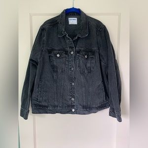 Old Navy Black Denim Jacket Size XXL